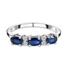 Blauer Saphir und weißer Zirkon-Ring - 0,94 ct. image number 0