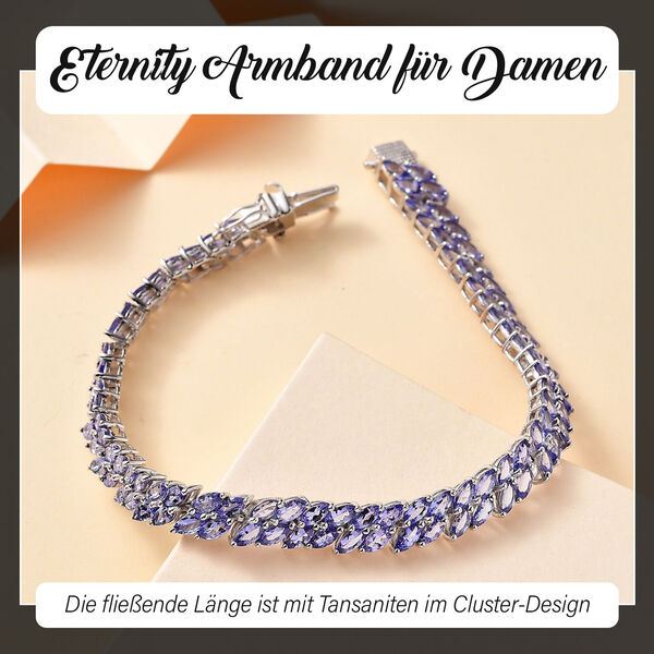 Tansanit Armband ca. 19 cm 925 Silber rhodiniert ca. 12,50 ct. image number 2