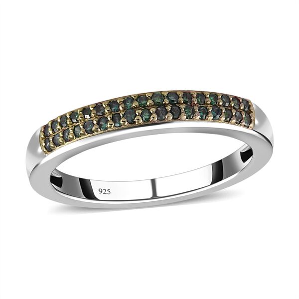 Gr&uuml;ner Diamant-Bandring - 0,20 ct. image number 4