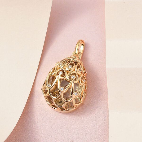 GP Special Kollektion - Prasiolith, Zirkon und kanchanaburi blauer Saphir-Anhänger - 15,27 ct. image number 3