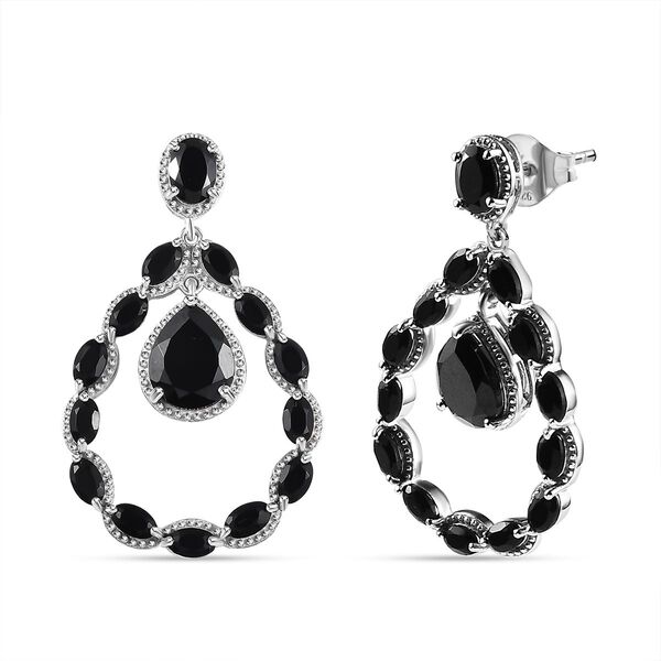 Schwarze Spinell-Ohrringe - 16,71 ct. image number 4