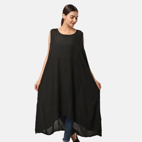 Luftiges Sommerkleid, Einheitsgr&ouml;&szlig;e, Schwarz