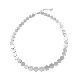 Scheiben-Halskette in 925 Silber, 50cm