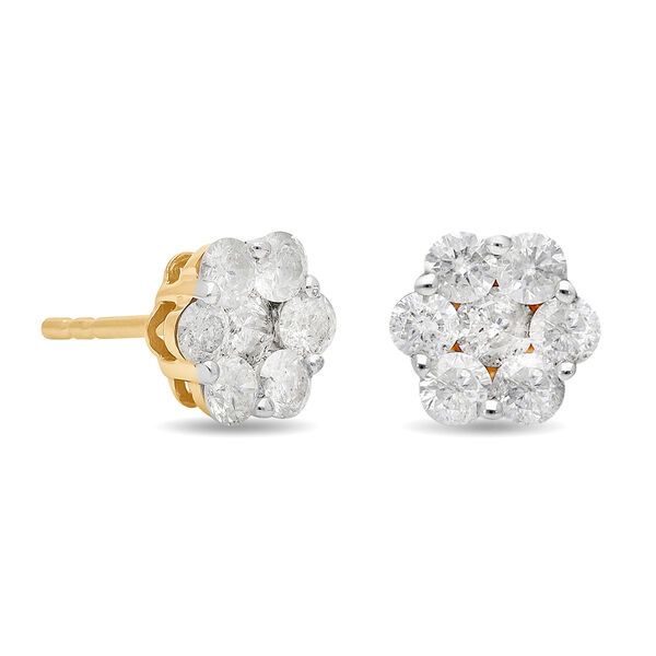 Diamant Zertifiziert Ohrstecker 375 Gelbgold ca. 1.00 ct image number 5