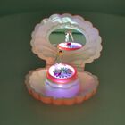 Muschel-Drehorgel mit LED-Licht und tanzender Ballerina, Spiegel, Rosa image number 1