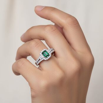 LUXORO AAA Pirineu Lagoon Turmalin und Diamant Ring in 417 Wei&szlig;gold - 1,20 ct.