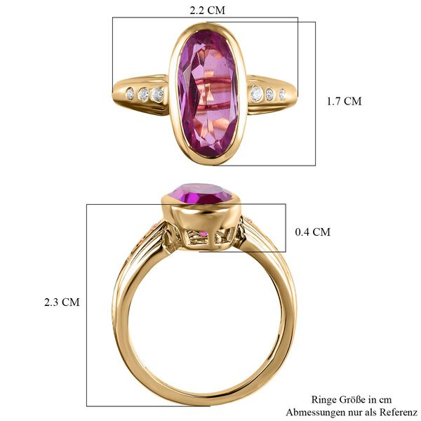 Patroke Triplett Quarz und wei&szlig;er Zirkon-Ring - 3,56 ct. image number 7