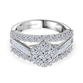 LUXURIANT DIAMOND - Lab Grown Diamant SI-GH SGL zertifiziert Ring 925 Silber rhodiniert (Größe 17.00) ca. 2,00 ct