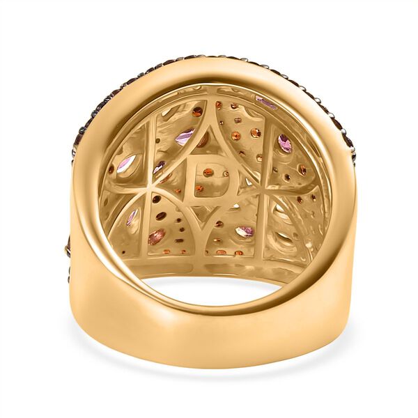 D'Joy Rosa Turmalin, Mosambik Granat Ring 925 Silber 750 Gelbgold Vermeil (Gr&ouml;&szlig;e 20.00) ca. 4,36 ct image number 5