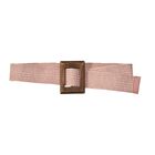 Elastischer Gürtel mit Holzschnalle 99x4.8cm, Rosa
