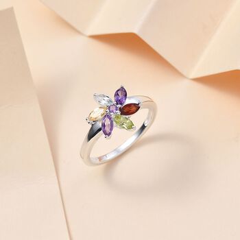 Multi-Edelstein Ring - 0,99 ct.