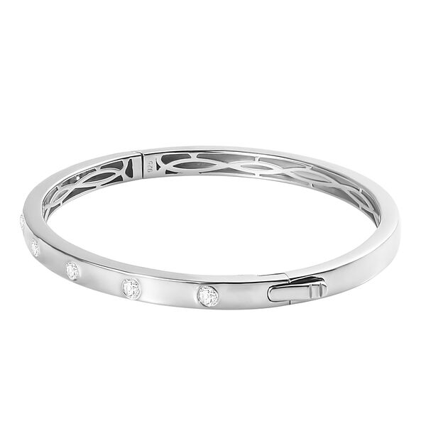 Moissanit Armreif, 19cm, 925 Silber rhodiniert - 0,86 ct. image number 4