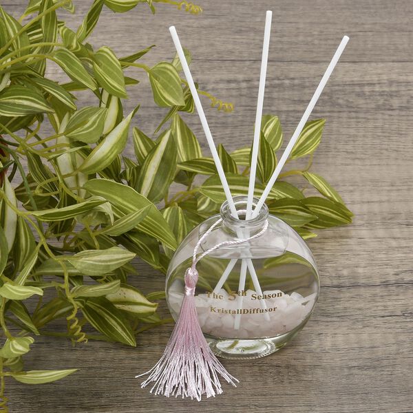 The 5th Season- Aromatherapie Duft-Diffusor mit Rosenquarz, Duftstäbchen und Quasten, 100ml image number 1