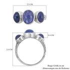 Royal Bali Kollektion - Tansanit 3 Stein Ring 925 Silber image number 5