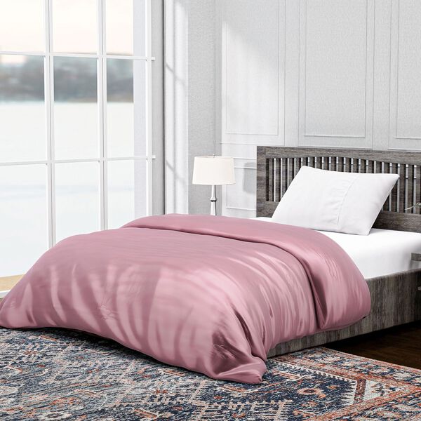 Serenity Night - 100% Bambus-Steppdecke mit Bambusf&uuml;llung und 2er-Set Bambus-Kissenbez&uuml;ge Rosa image number 3