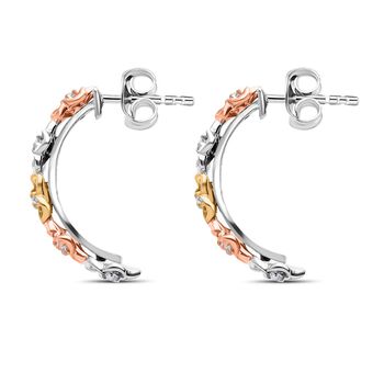 LUXURIANT 0,15 ct. SI Labor Diamant dreifarbige Ohrringe