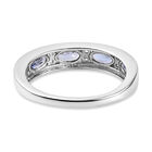 Tansanit und weißer Zirkon-Ring, 925 Silber platiniert  ca. 1,05 ct image number 5