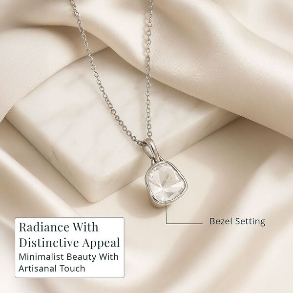 LUXURIANT Labor Polki Diamant Anh&auml;nger mit 45cm Kette - 0,25 ct. image number 3