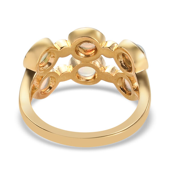 Nat&uuml;rlicher, &auml;thiopischer Opal-Ring, 925 Silber vergoldet  ca. 1,05 ct image number 6