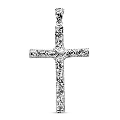 Royal Bali Kollektion - Kreuz Anhänger in Silber