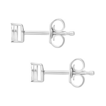 Wei&szlig;erDiamant Ohrringe, 925 Silber platiniert