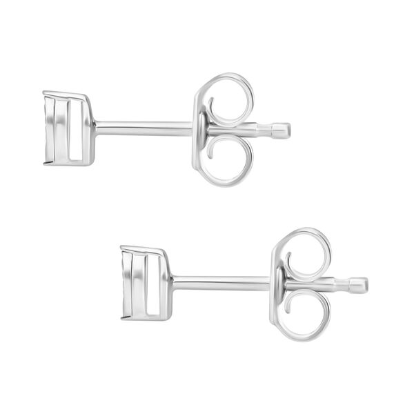 Wei&szlig;erDiamant Ohrringe, 925 Silber platiniert image number 2