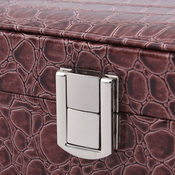 Schmuckkasten mit Kroko-Pr&auml;gung, Braun image number 6