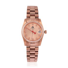 Moissanit Uhren 20 cm Reiner Edelstahl IP Rosa Plattierung