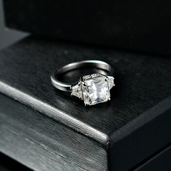 D joy Moissanit Ring 925 Silber rhodiniert (Gr&ouml;&szlig;e 21.00) ca. 2.95 ct