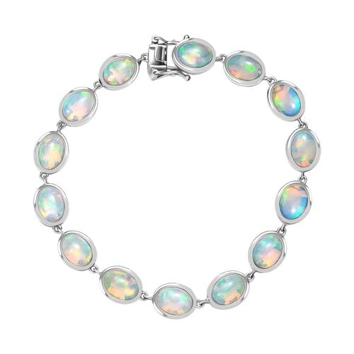 OpalTide Turtle - D joy AA Natürlicher, äthiopischer Welo Opal Armband ca. 19 cm 925 Silber rhodiniert ca. 16,39 ct. image number 0
