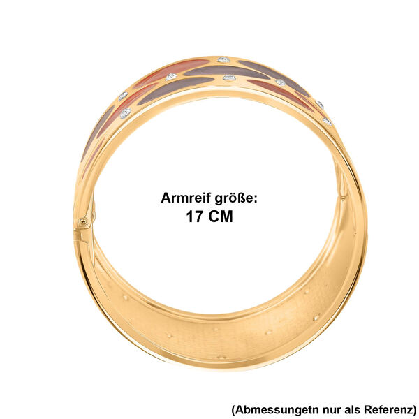 Wei&szlig;er Kristall Armreif ca. 17 cm emailliert image number 7