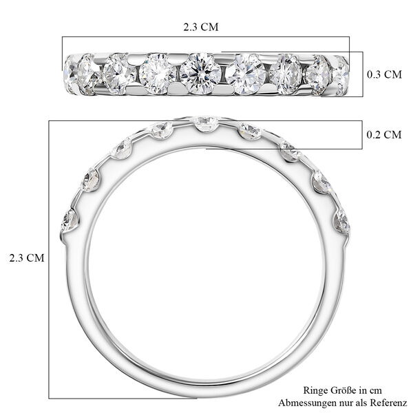D'Joy Moissanit Ring, 925 Silber platiniert - 0,93 ct. image number 7