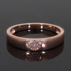Natürlicher Rosa Diamant Ring 925 Silber Roségold Vermeil image number 1