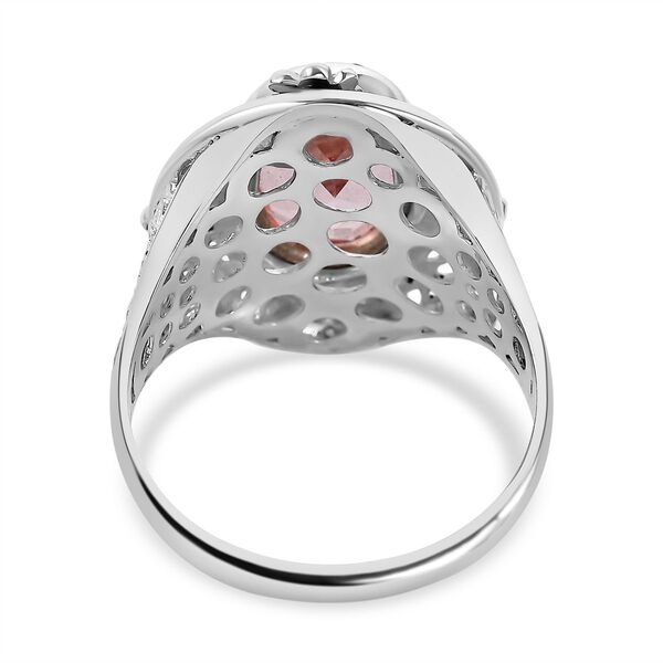 Royal Bali Kollektion - Rosa Morganit Triplette Quarz Ring, 925 Silber (Größe 16.00) ca. 6.00 ct image number 4