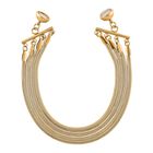 Mehrreihiges Armband, reiner Edelstahl, ca. 20 cm, goldfarben