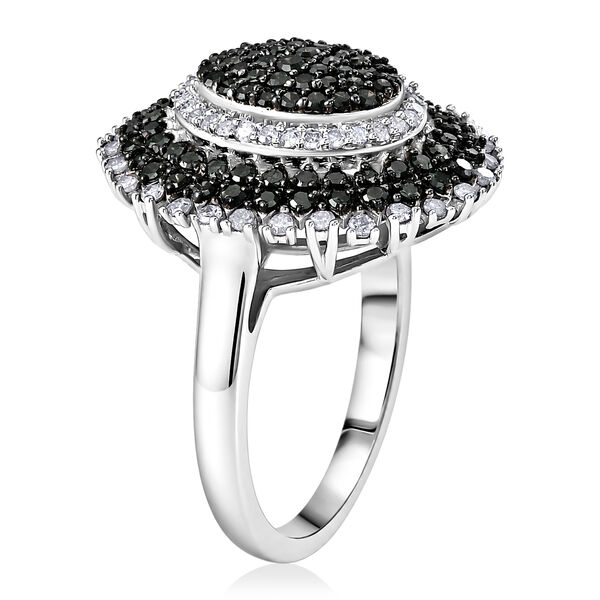 D'Joy Gr&uuml;ner Diamant Ring 925 Silber Rhodiniert (Gr&ouml;&szlig;e 17.00) ca. 1,01 ct image number 4