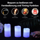 Set aus 3 batteriebetriebenen LED-Kerzen mit Fernbedienung image number 4