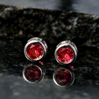 D'Joy Sunset Triplett Quarz Ohrringe, 925 Silber platiniert - 3,14 ct.