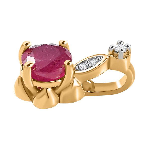 Afrikanischer Rubin und Zirkon-Anh&auml;nger - 1,38 ct. image number 4