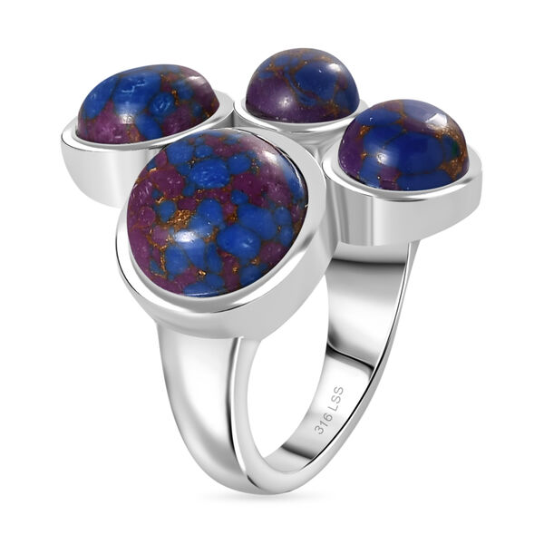 Lila Türkis-Ring - 7,82 ct. image number 4