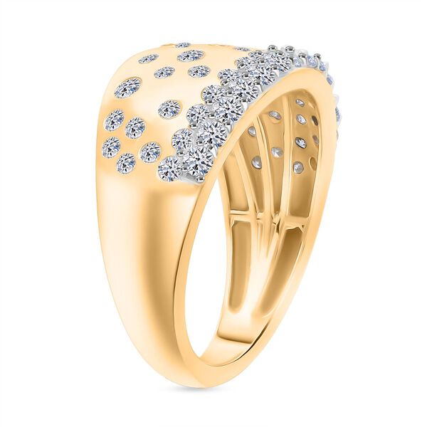 LUXURIANT DIAMOND - Lab Grown Diamant SI-GH SGL zertifiziert Ring 925 Silber 750 Gelbgold Vermeil (Gr&ouml;&szlig;e 17.00) ca. 1,00 ct image number 6