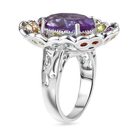 D'Joy AAA Rose De France Amethyst und Multi Edelstein Ring - 8 ct.