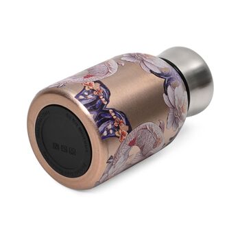 Doppelwandige Edelstahl-Trinkflasche, 260ml, Fisch- und Lotosmuster