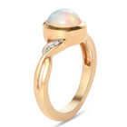 Natürlicher, äthiopischer Opal und Zirkon-Ring, 925 Silber vergoldet  ca. 0,84 ct image number 4