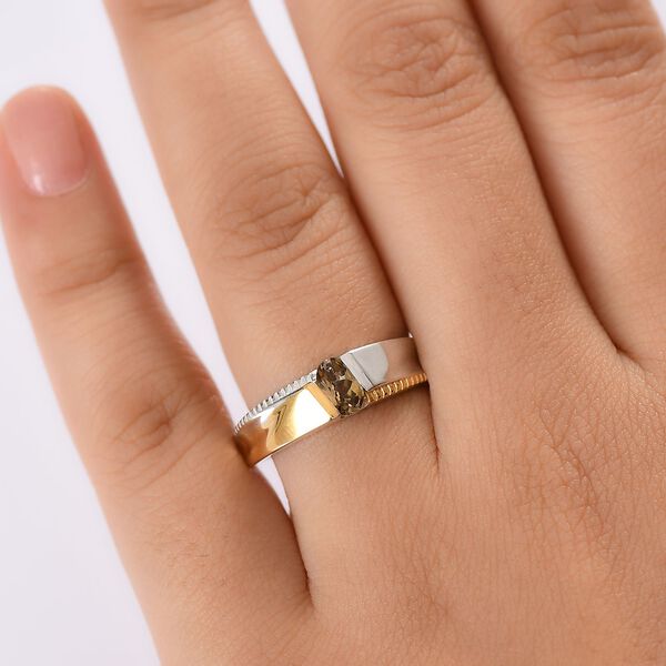 D’Joy AA natürlicher goldener Tansanit zweifarbiger Ring  - 0,43 ct image number 2