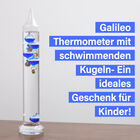 Galileo Thermometer mit schwimmenden Kugeln in Blau image number 5