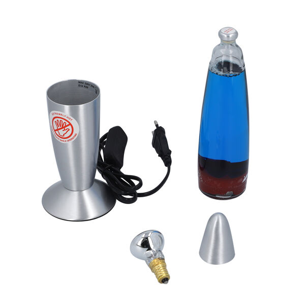 HOMESMART - dekorative Lavalampe mit entspannendem Lichtspiel, Höhe 33,5 cm, Blau image number 5