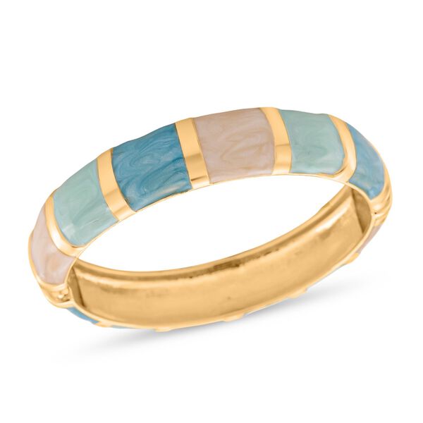 Emaillierter Armreif, Legierung, goldfarbener Beschichtung, ca. 18 cm image number 3