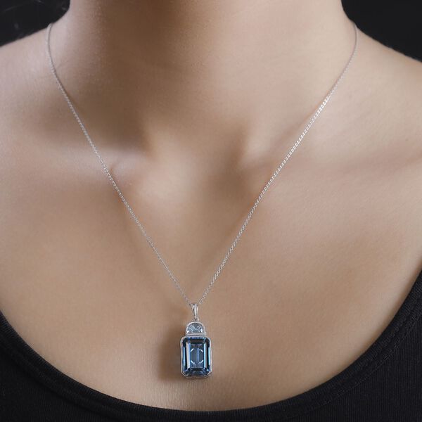 London Blautopas und himmelblauer Topas Anhänger - 9,54 ct. image number 3