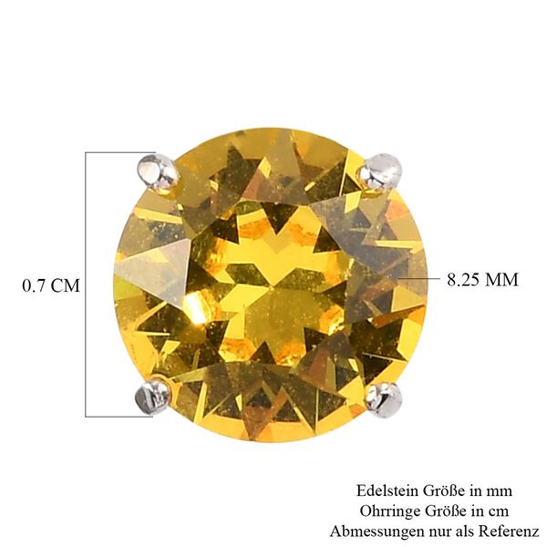 LUSTRO STELLA - österreichische Saphir Kristall-Ohrstecker, 925 Silber platiniert ca. 3,72 ct image number 3